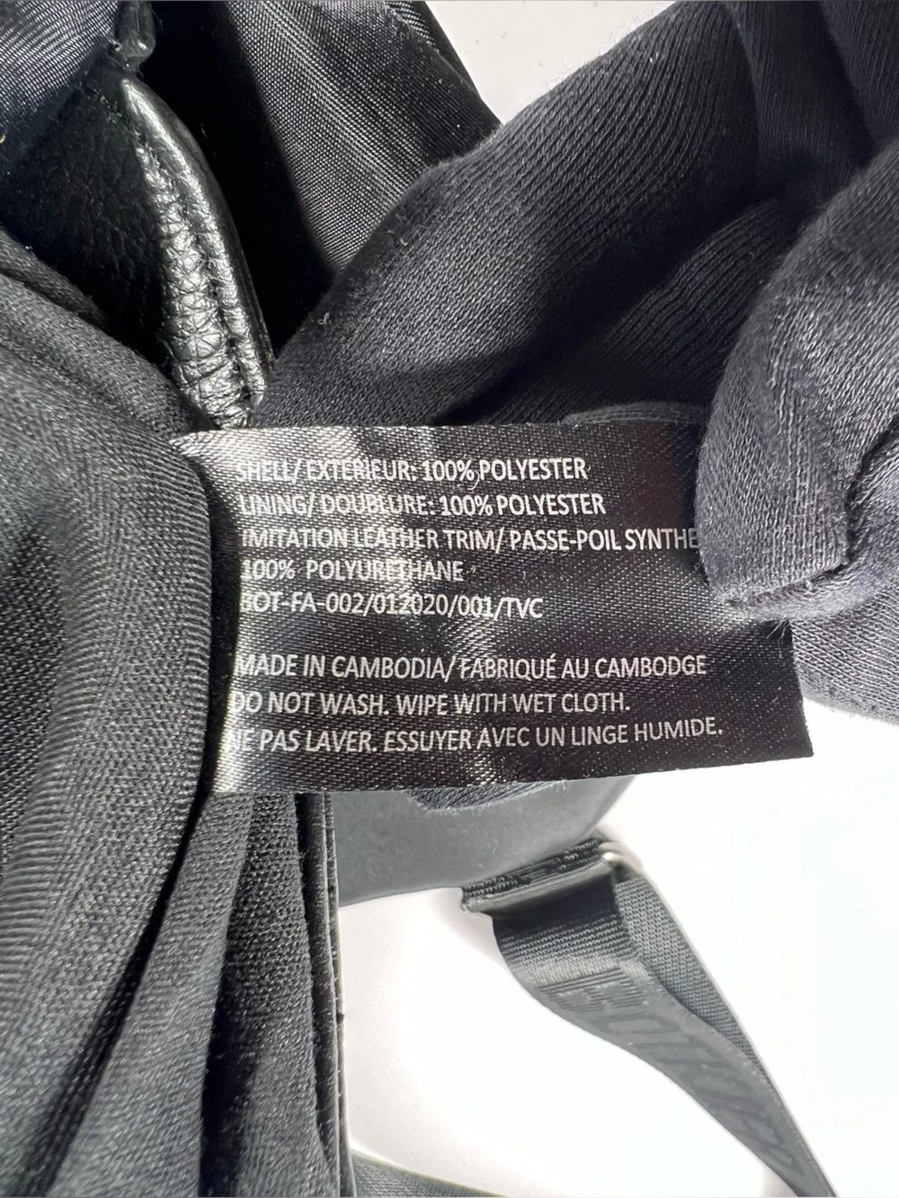 4045: NWT Botkier Black Nylon Leather Foldover Backpack